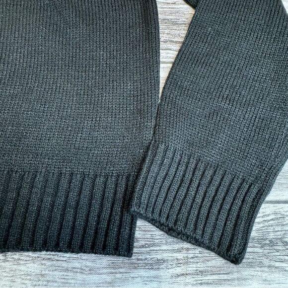 CATO Women Fair Isle Sweater Tassels Black White M Med Medium Raglan Long Sleeve - Picture 8 of 13